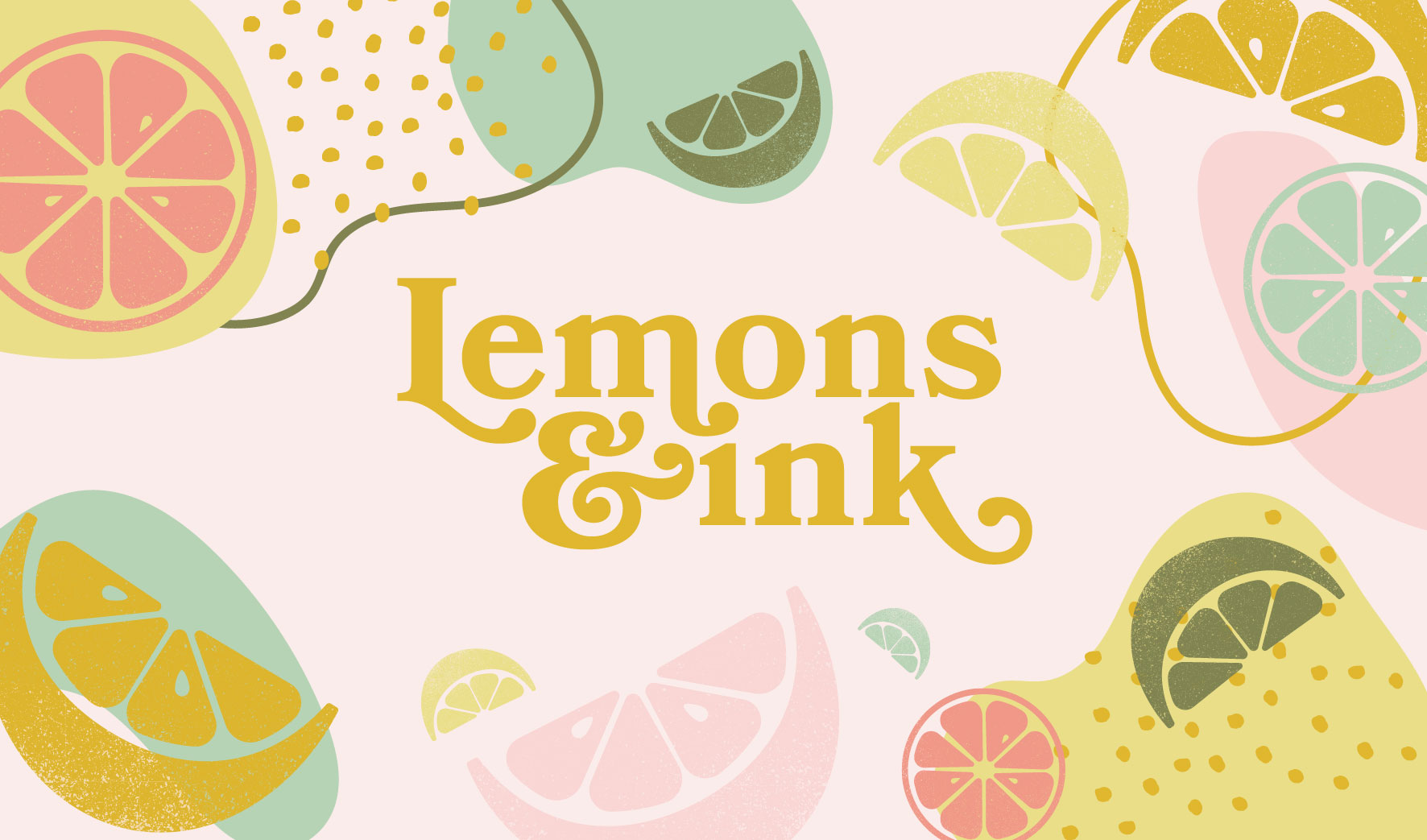 Lemons & Ink logo and pattern